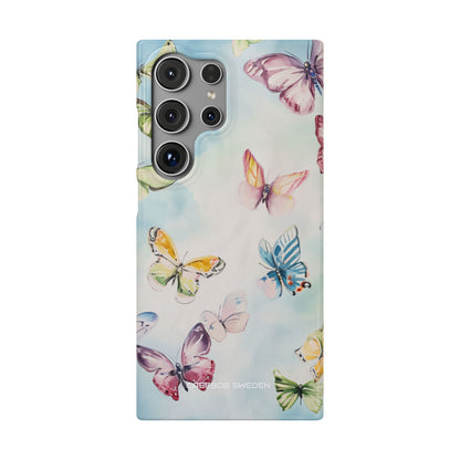 Watercolor Butterfly Bliss - Slim Samsung S24 Phone Case