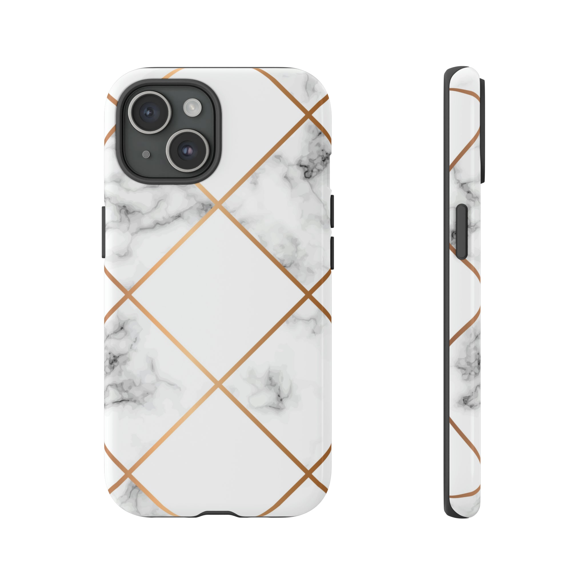 White Marble - Protective Phone Case