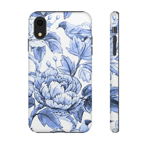 Watercolor Blue Floral - Protective Phone Case