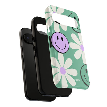 Smiley Daisy Glow Google Pixel 9 Pro Case - Tough