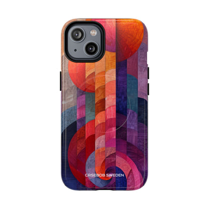 Purple Orange Abstract - Tough + MagSafe® iPhone 14 Phone Case