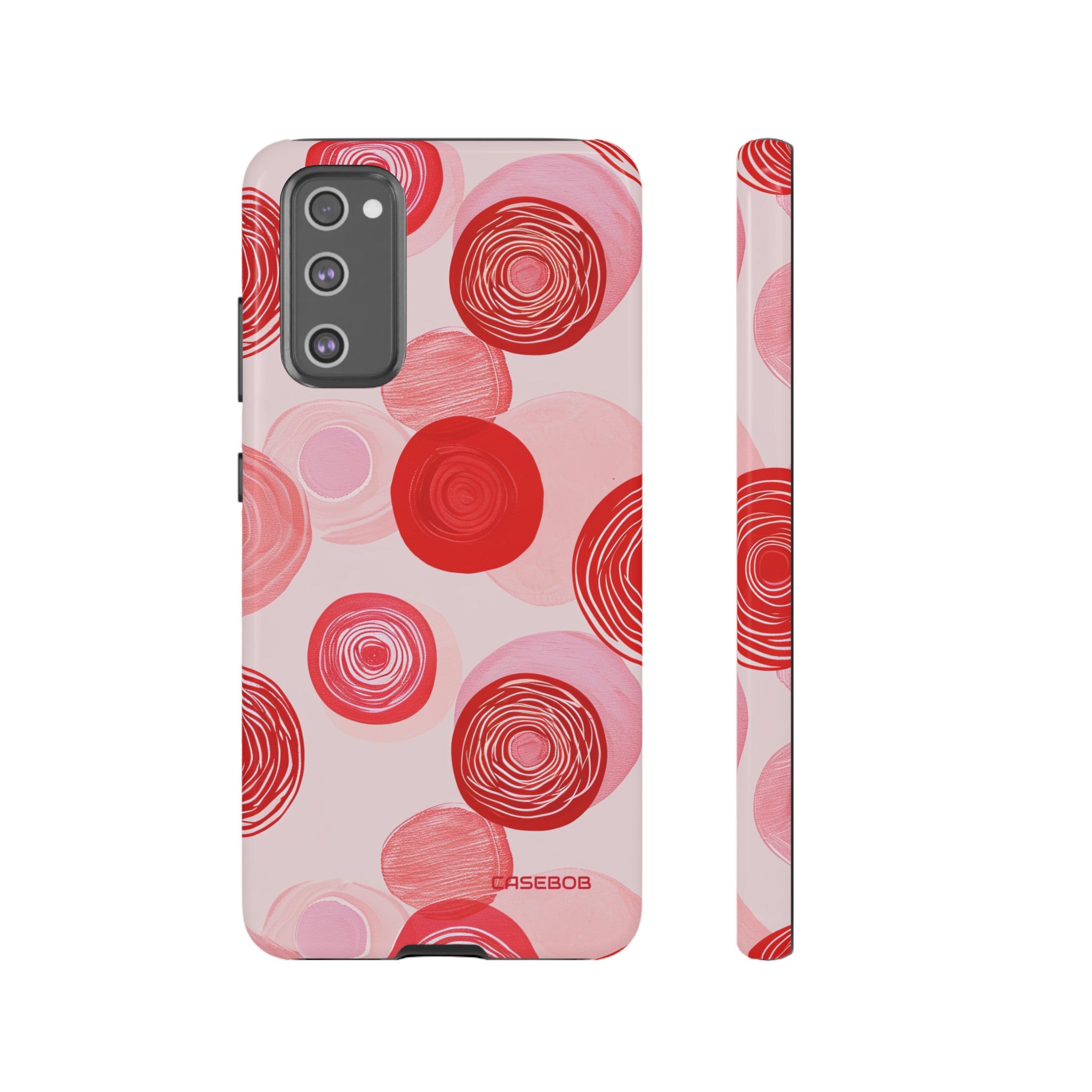 Crimson Circle Minimalism - Protective Phone Case