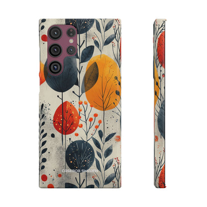 Modern Autumn Leaf Pattern - Slim Samsung S22 Phone Case