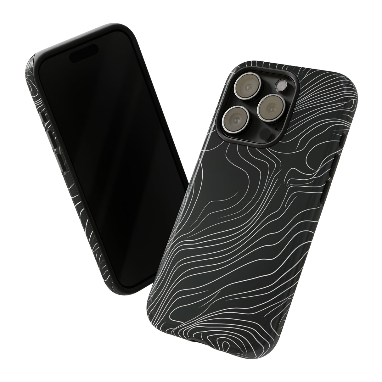 Mancho Grey Lines Abstract Case - Protective Phone Case