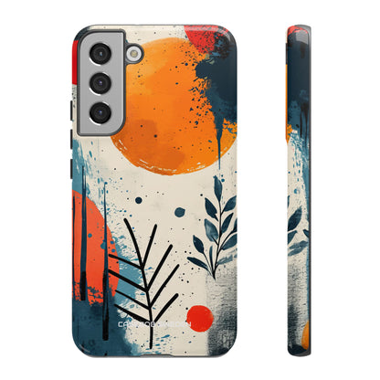 Orange Blue Splash - Tough Samsung S22 Phone Case