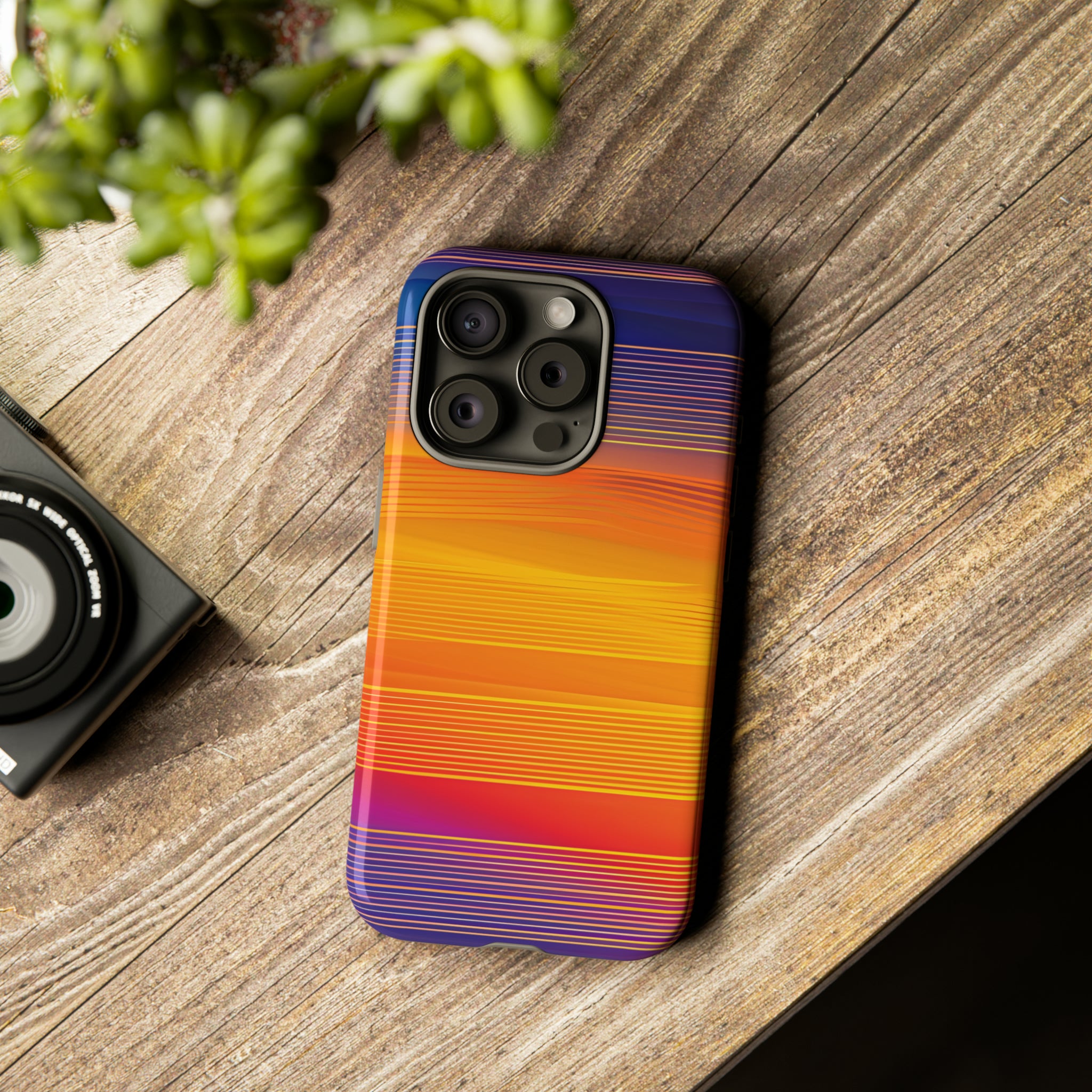 Orange Fusion: Data Artistry - Protective Phone Case