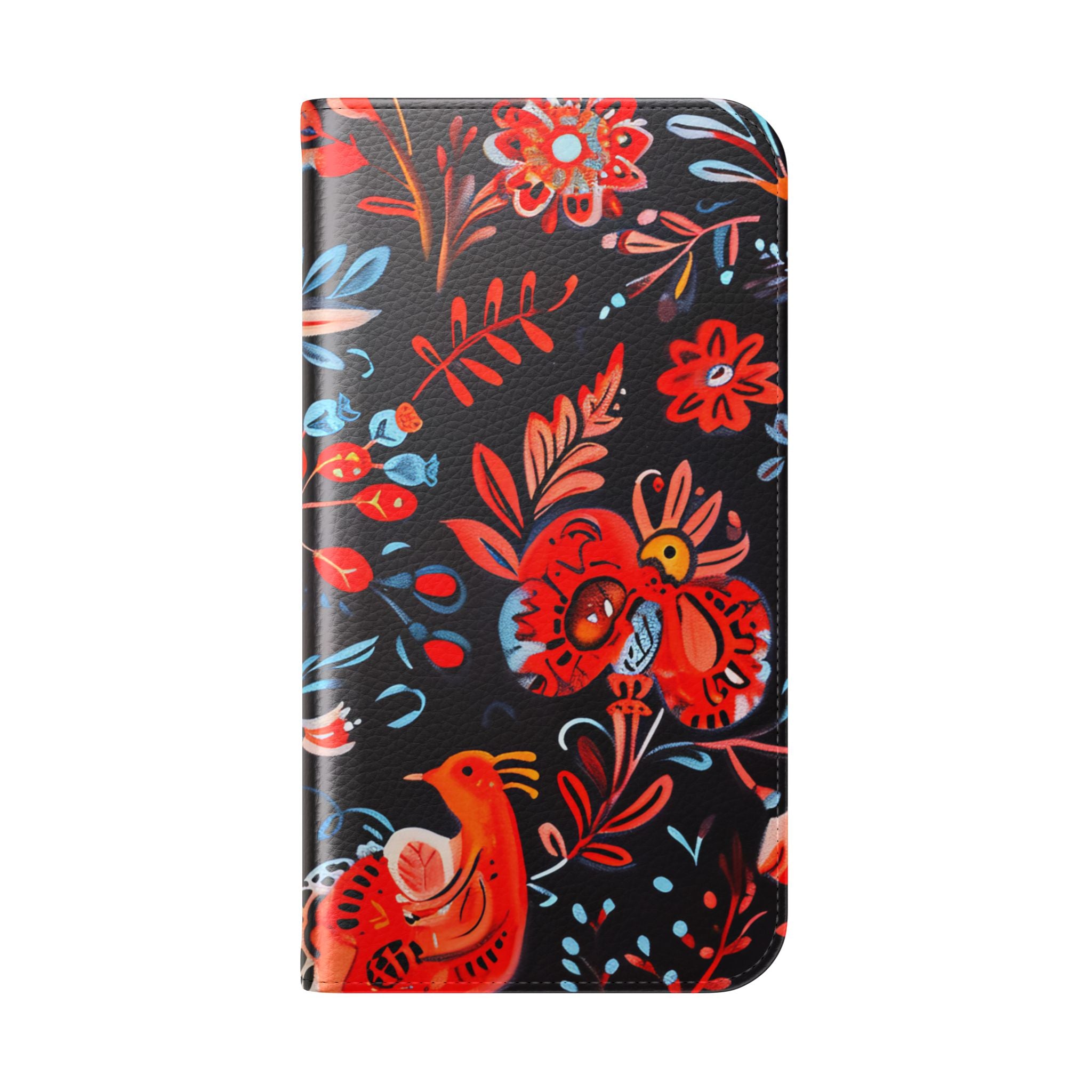 Folk Bird Flame - iPhone 16  Case - Wallet