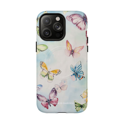 Watercolor Butterfly Bliss - Tough + MagSafe® iPhone 14 Phone Case