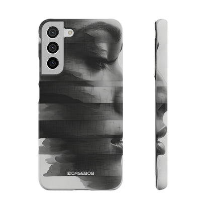 Abstract Glitch Portrait | Slim Phone Case for Samsung