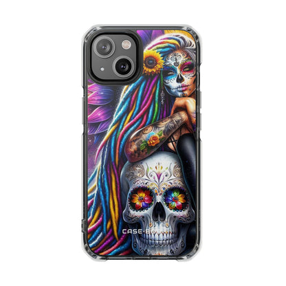 Sunflower Skull Glow iPhone 14 Case - Impact