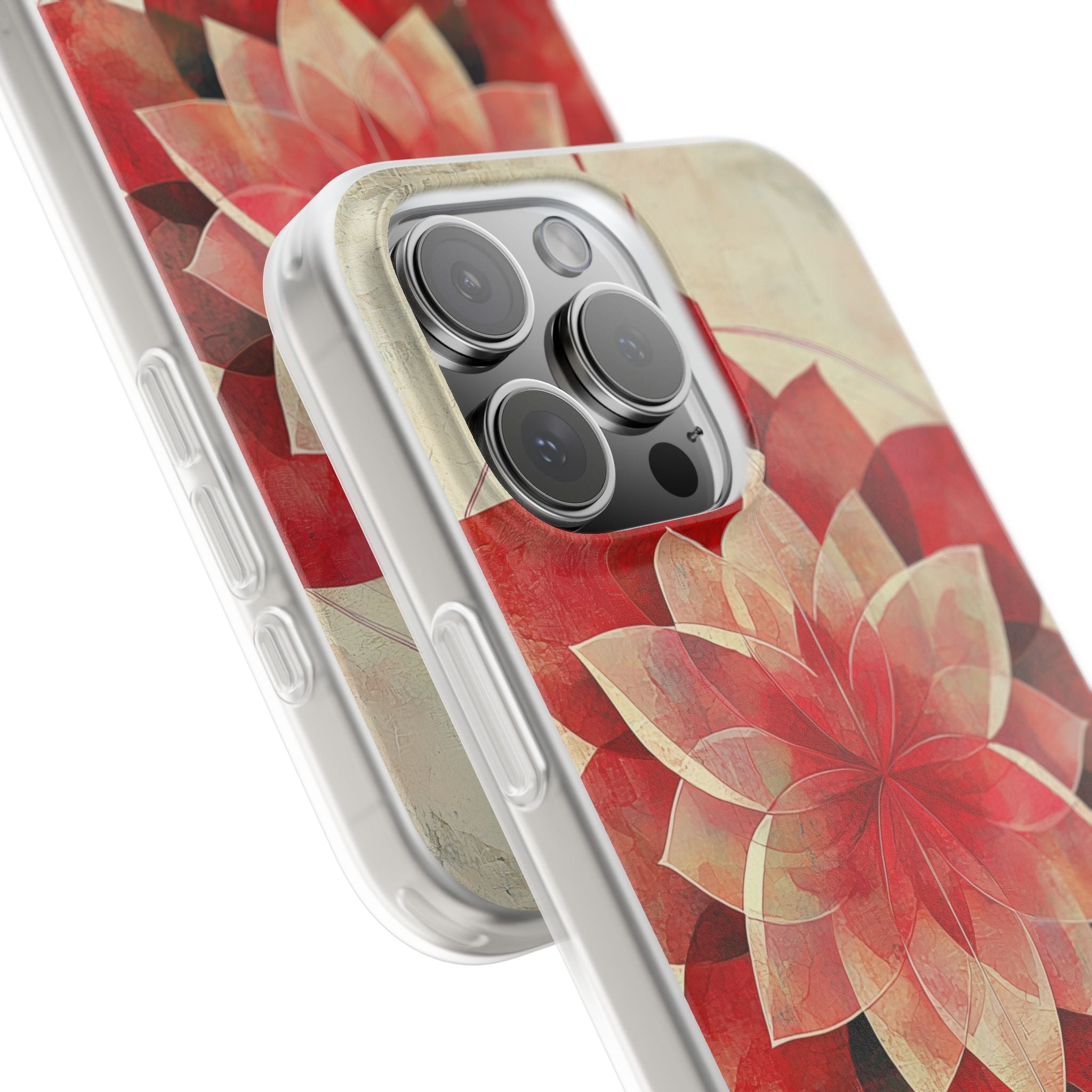 Crimson Bloom iPhone 16 Pro Max Case - Soft