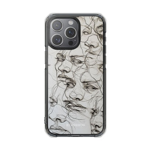 Ethereal Faces - Phone Case for iPhone (Clear Impact - Magnetic)