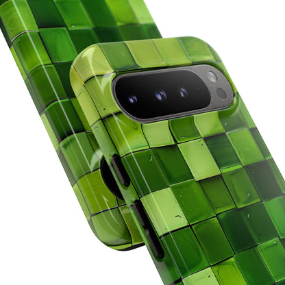 Green Cube Gradient Harmony Google Pixel 9 - Tough Phone Case