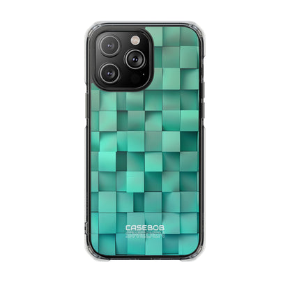 Folded Blue Squares iPhone 14 - Impact Clear+