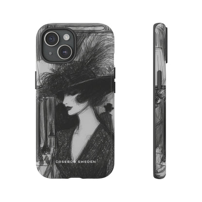 Timeless Elegance in Monochrome iPhone 15 - Tough Phone Case