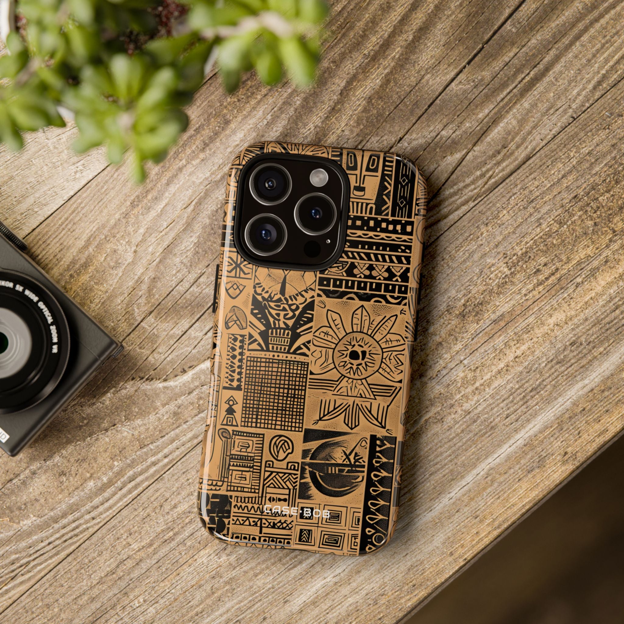Tribal Grid iPhone 16 Pro Case - Tough