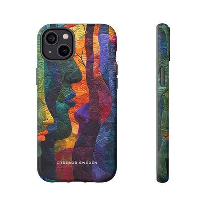 Harmonized Faces and Nature Fusion iPhone 14 - Tough Phone Case