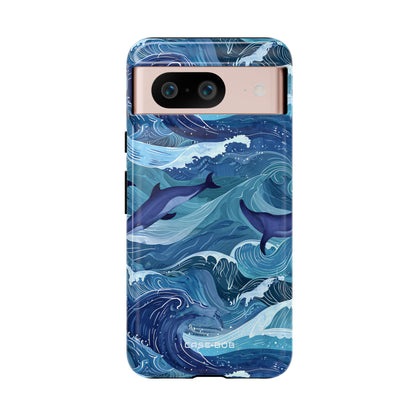 Dolphin Waves Google Pixel 8 Case - Tough
