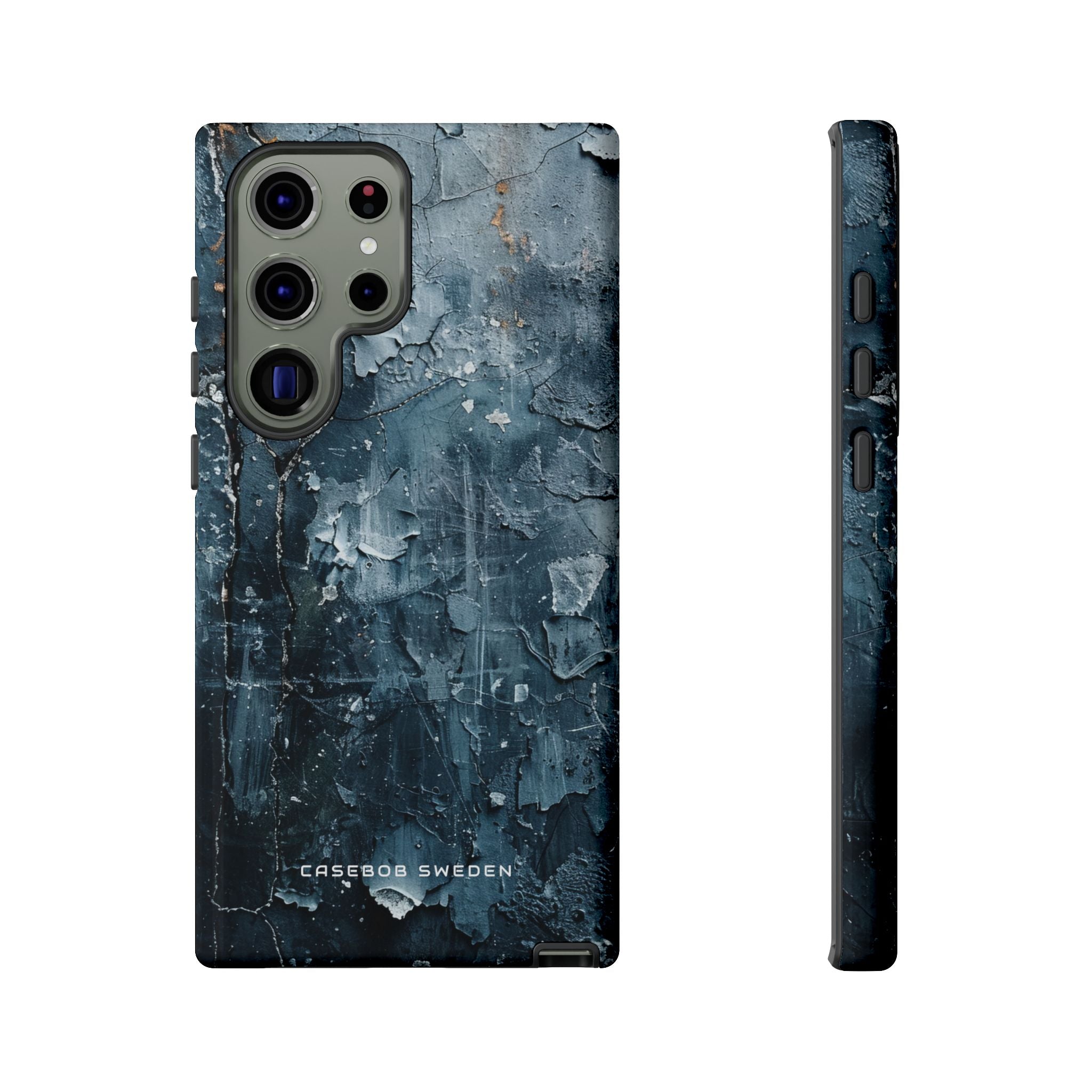 Weathered Blue Tapestry with Cracked Layers Samsung S23 - Tough Phone Case