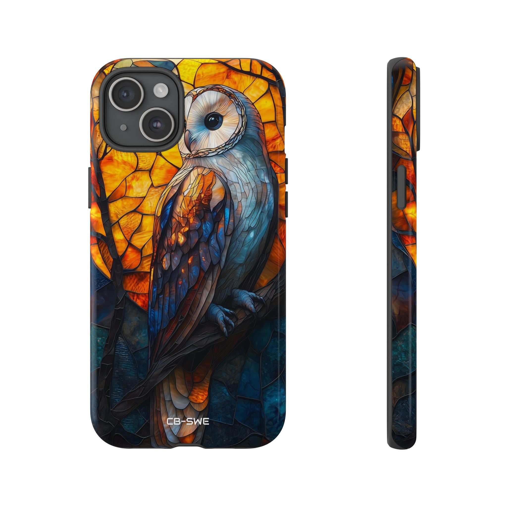 Owl Gazes Moonlight - iPhone Case