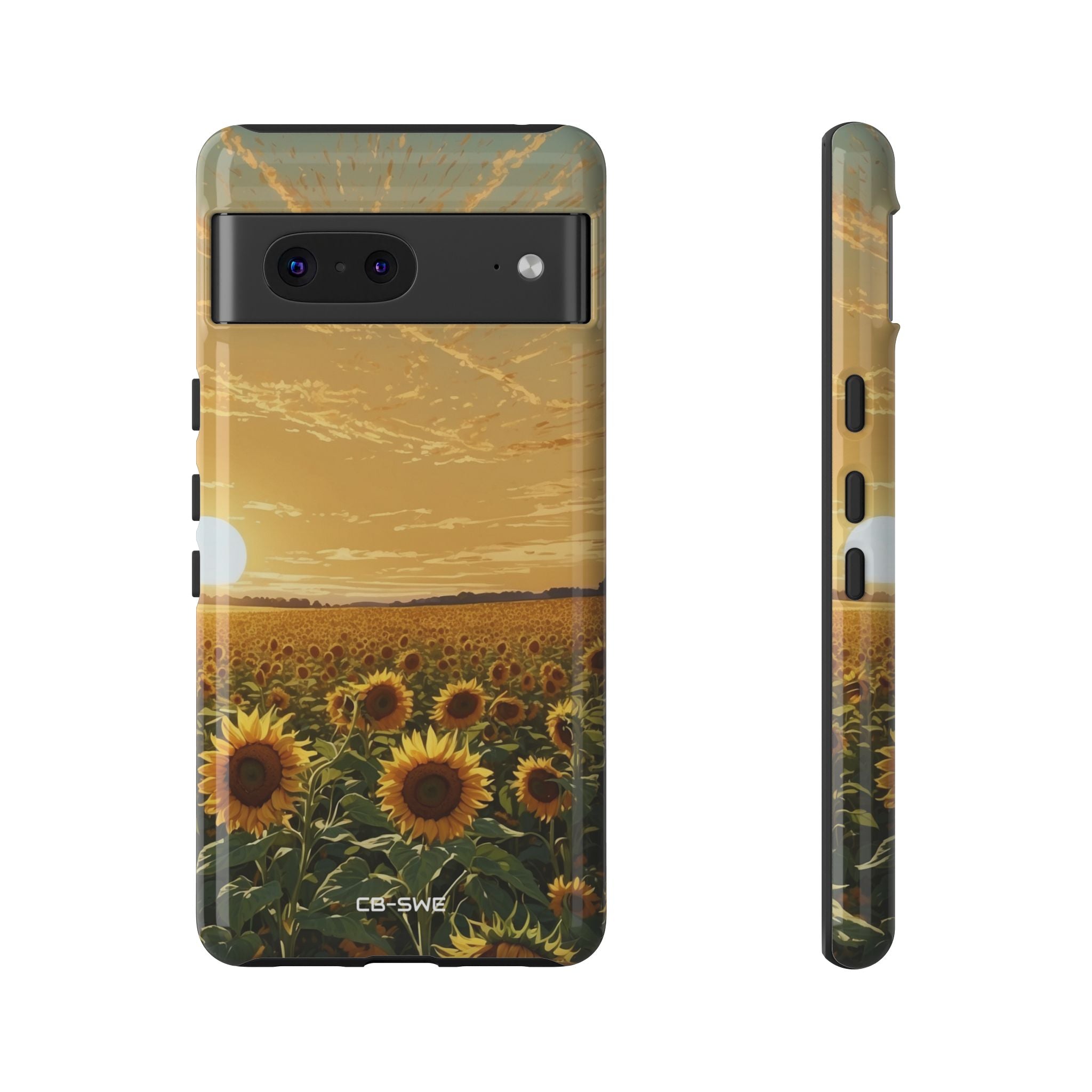 Sunflowers Embrace Sunset - Google Pixel Case