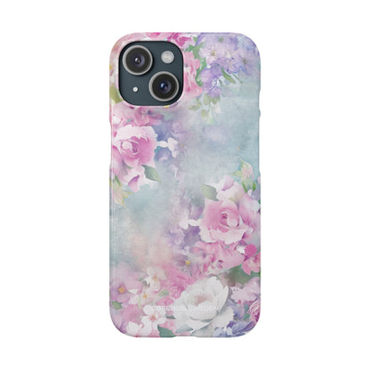 Dreamy Floral Watercolor - Slim iPhone 15 Phone Case