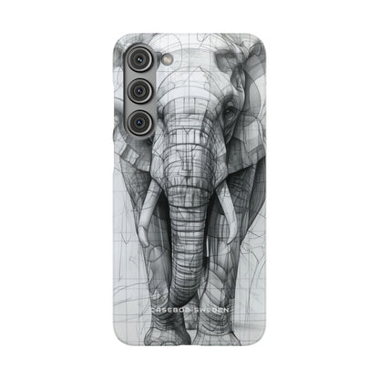 Elephant Line Geometry Samsung S23 - Slim Phone Case