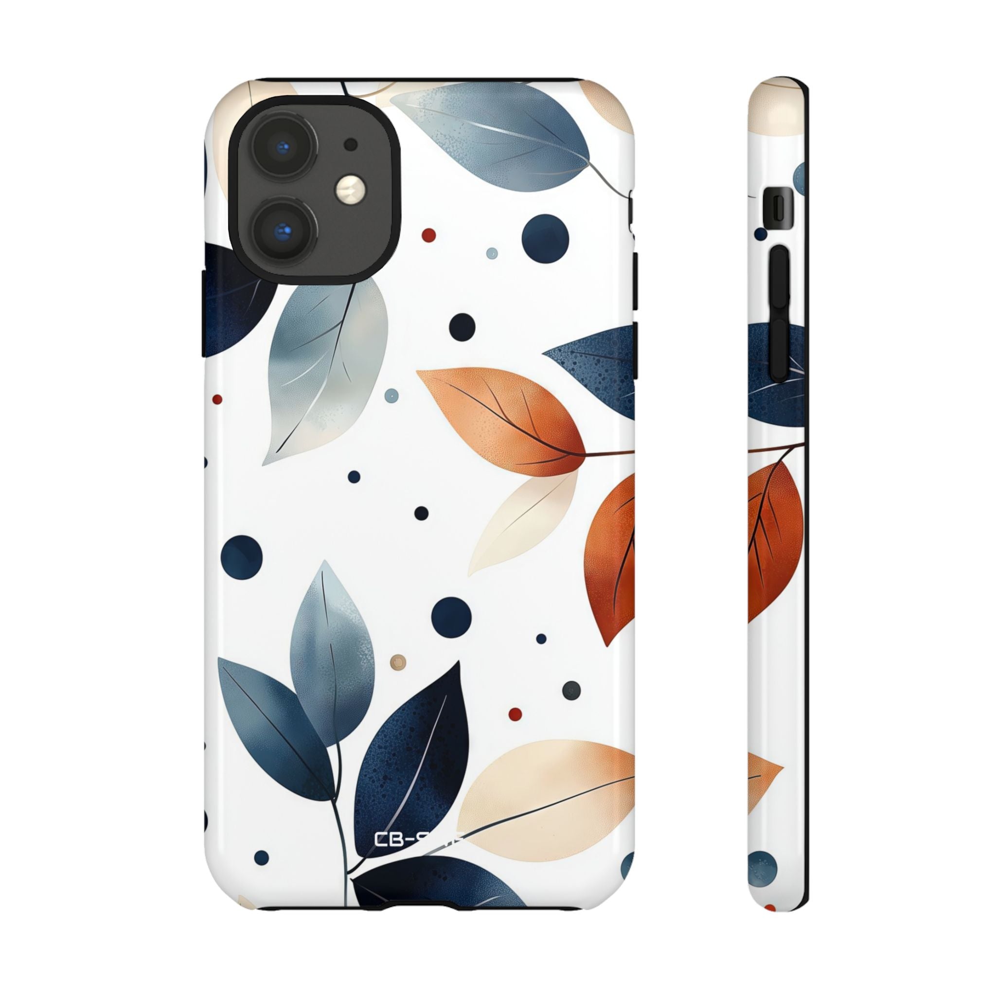 Leaves And Circles - iPhone Case