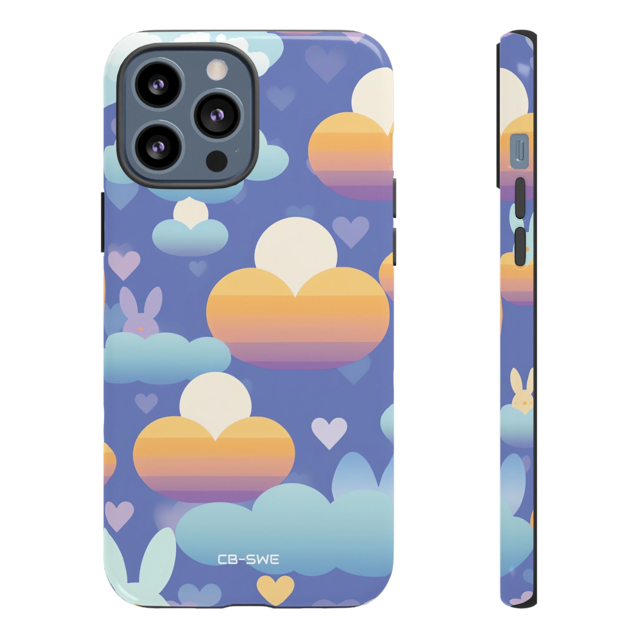 Bunnies Dance Among Clouds - iPhone Case