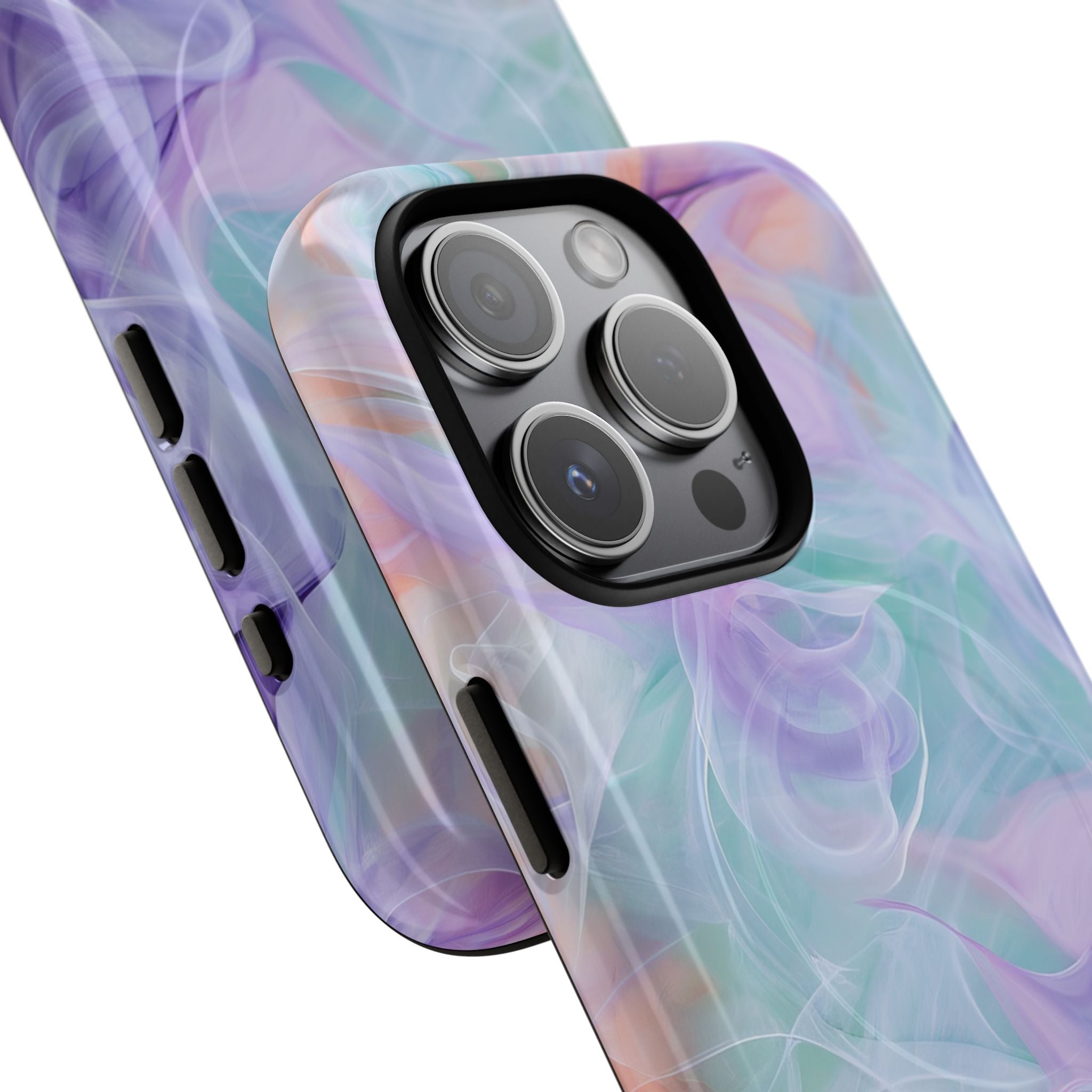 Purple Peach Whirl - Tough + MagSafe® iPhone 15 Phone Case