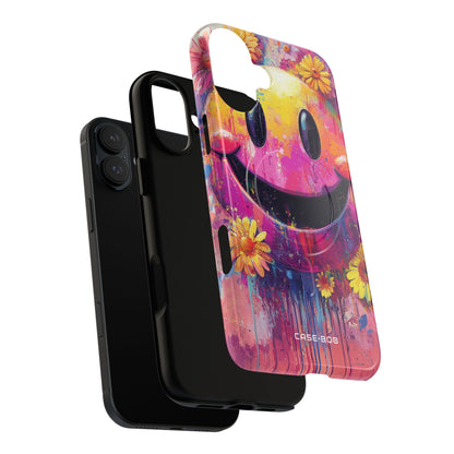 Smiley Bloom iPhone 16 Plus Case - Tough+