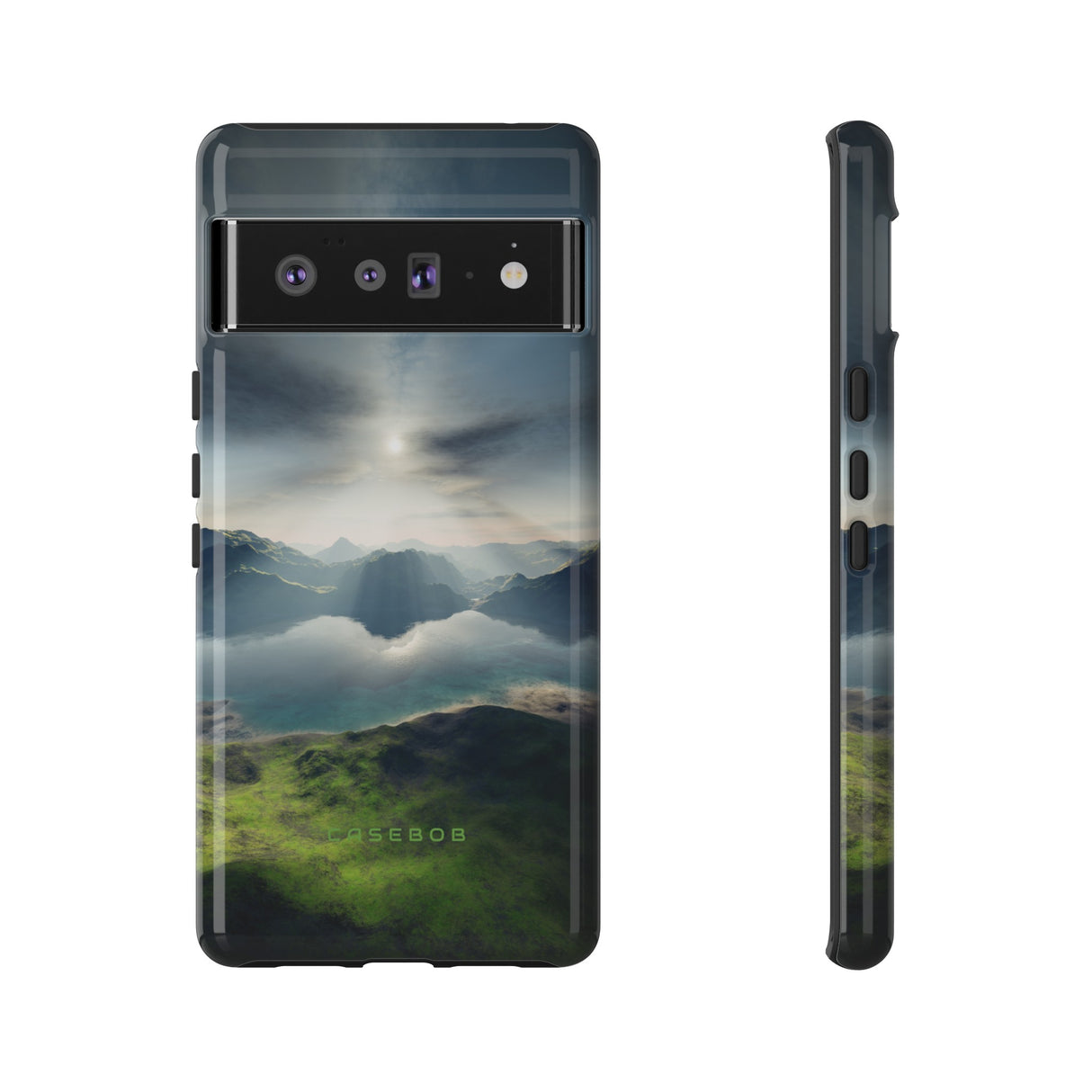 Landscape with Lake & Sun - Protective Phone Case