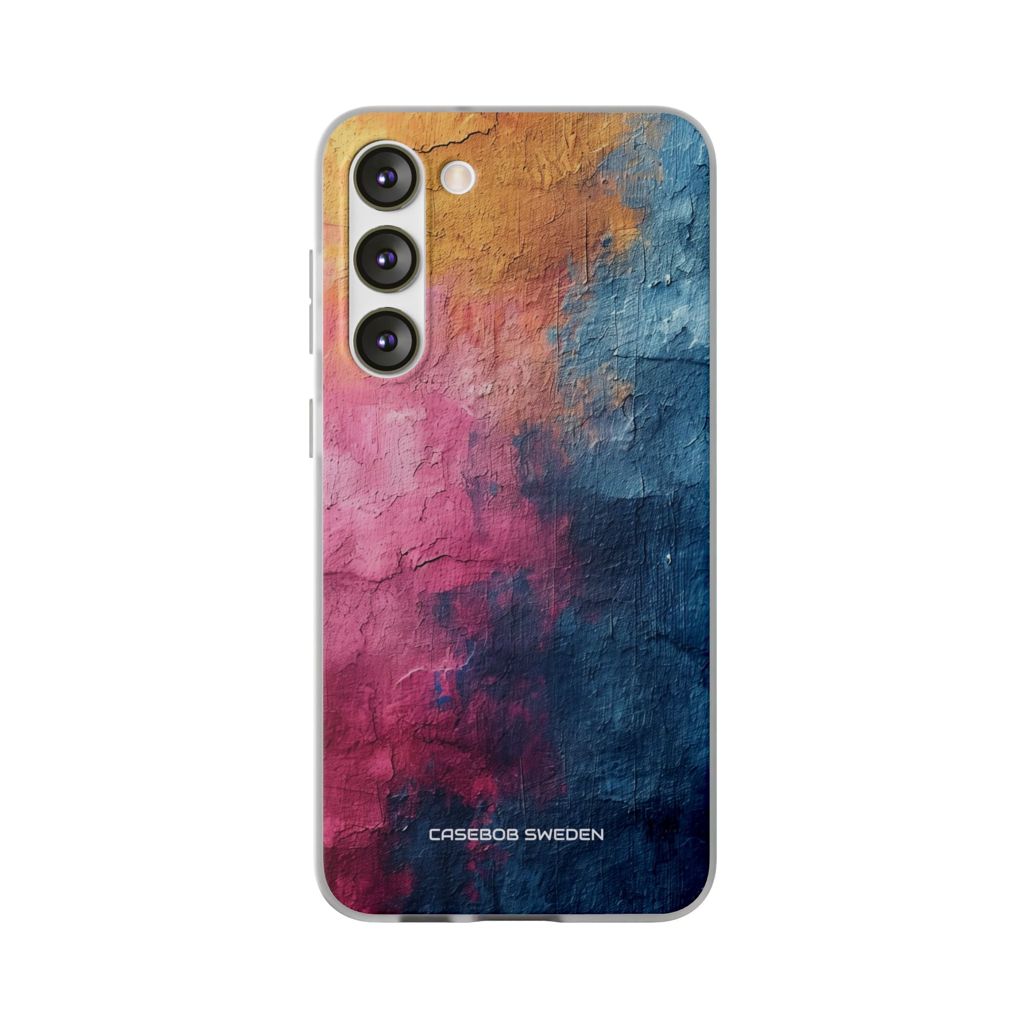 Blue Pink Abstract - Flexi Samsung S23 Phone Case