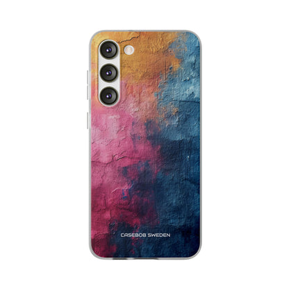 Blue Pink Abstract - Flexi Samsung S23 Phone Case