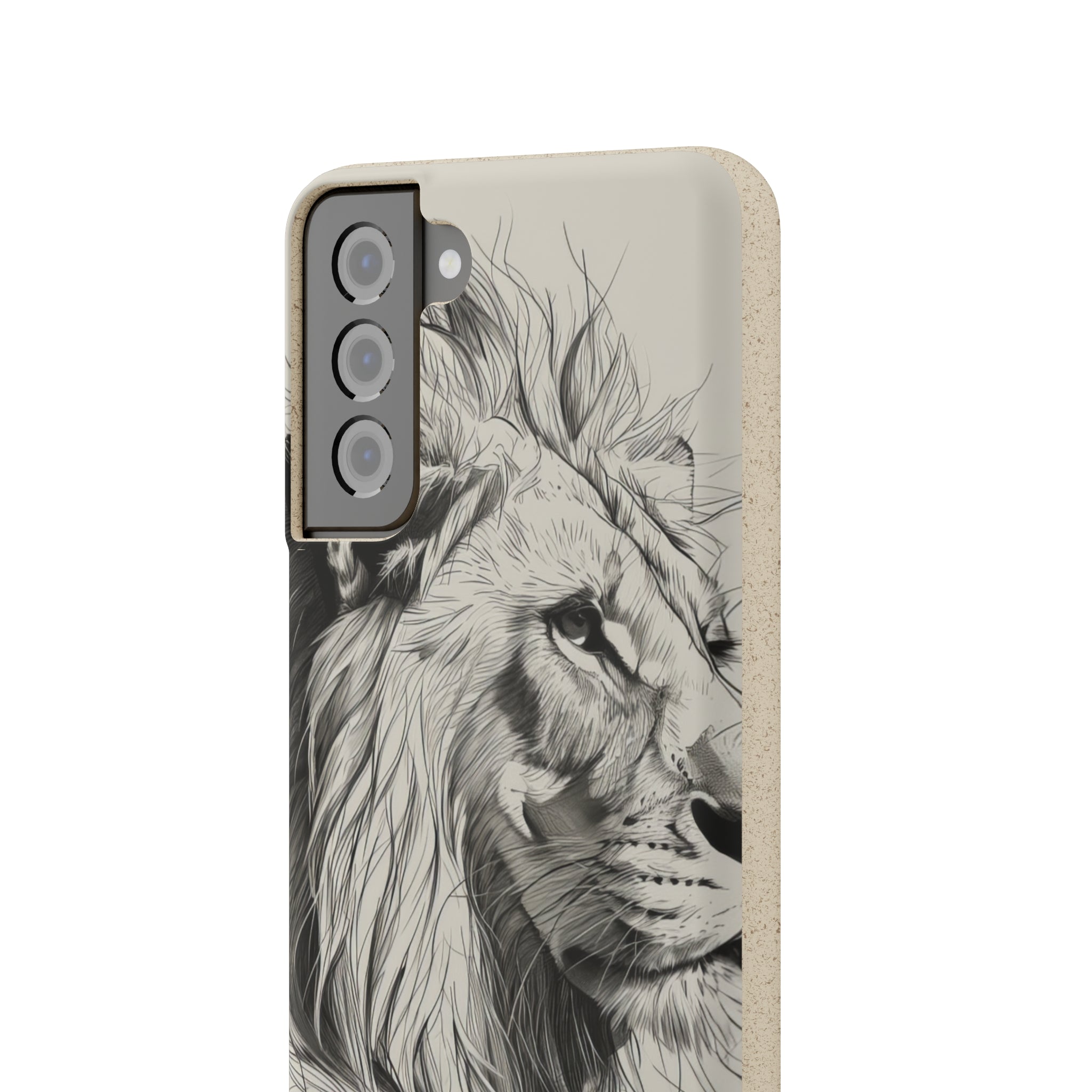 Majestic Linework Lion | Biodegradable Phone Case