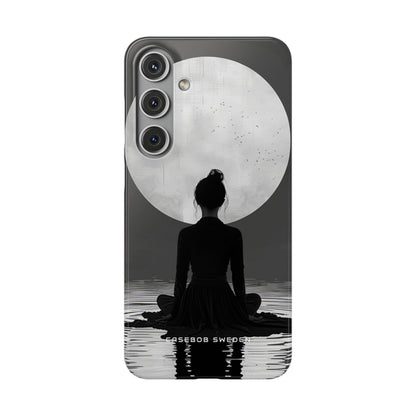 Zen Serenity Moon Reflection Samsung S24 - Slim Phone Case