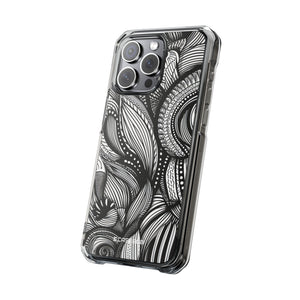 Organic Whirl - Phone Case for iPhone (Clear Impact - Magnetic)