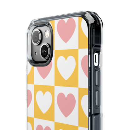 Heart Grid Harmony iPhone Case - Impact