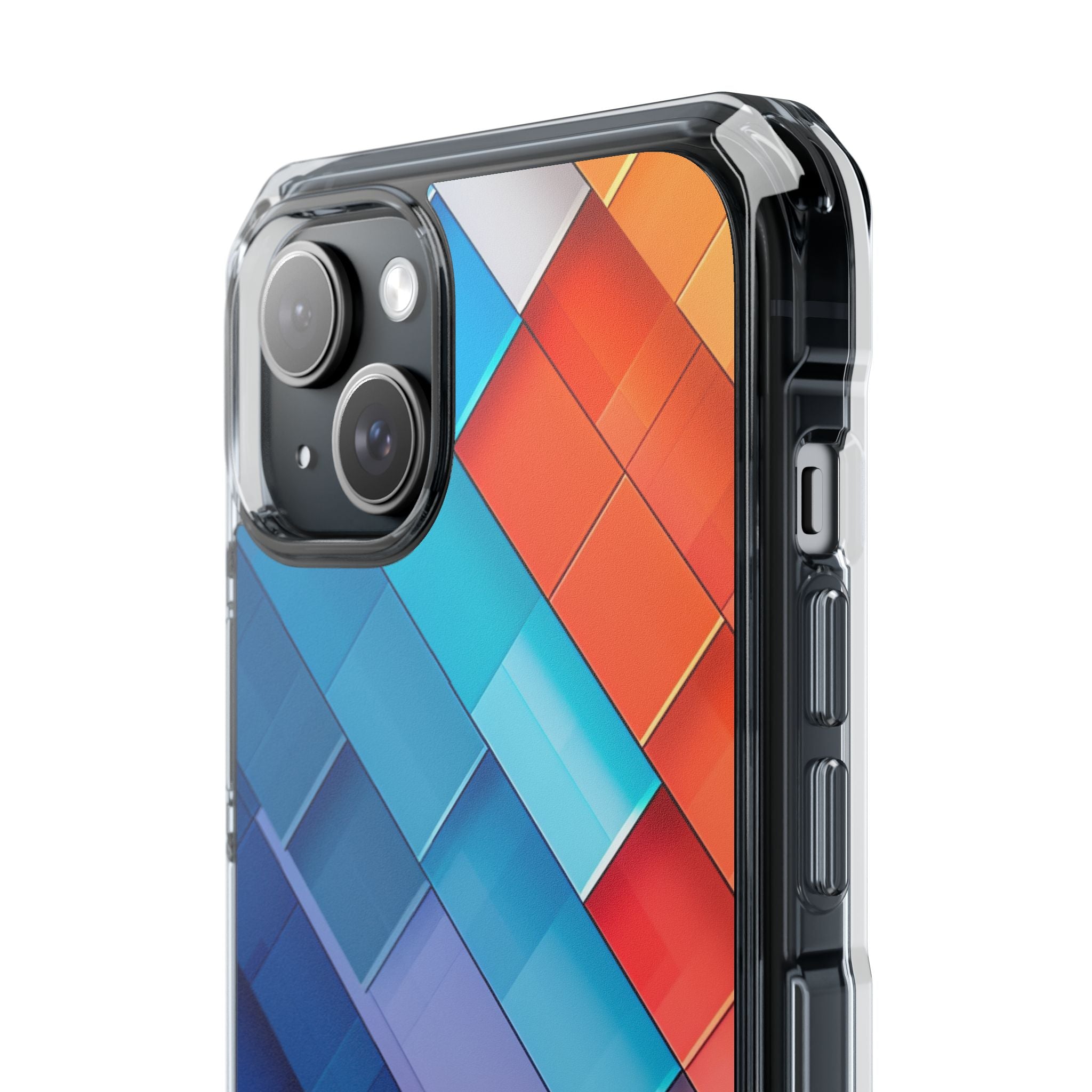 Vibrant GeoFlow iPhone 15 - Clear Impact Phone Case