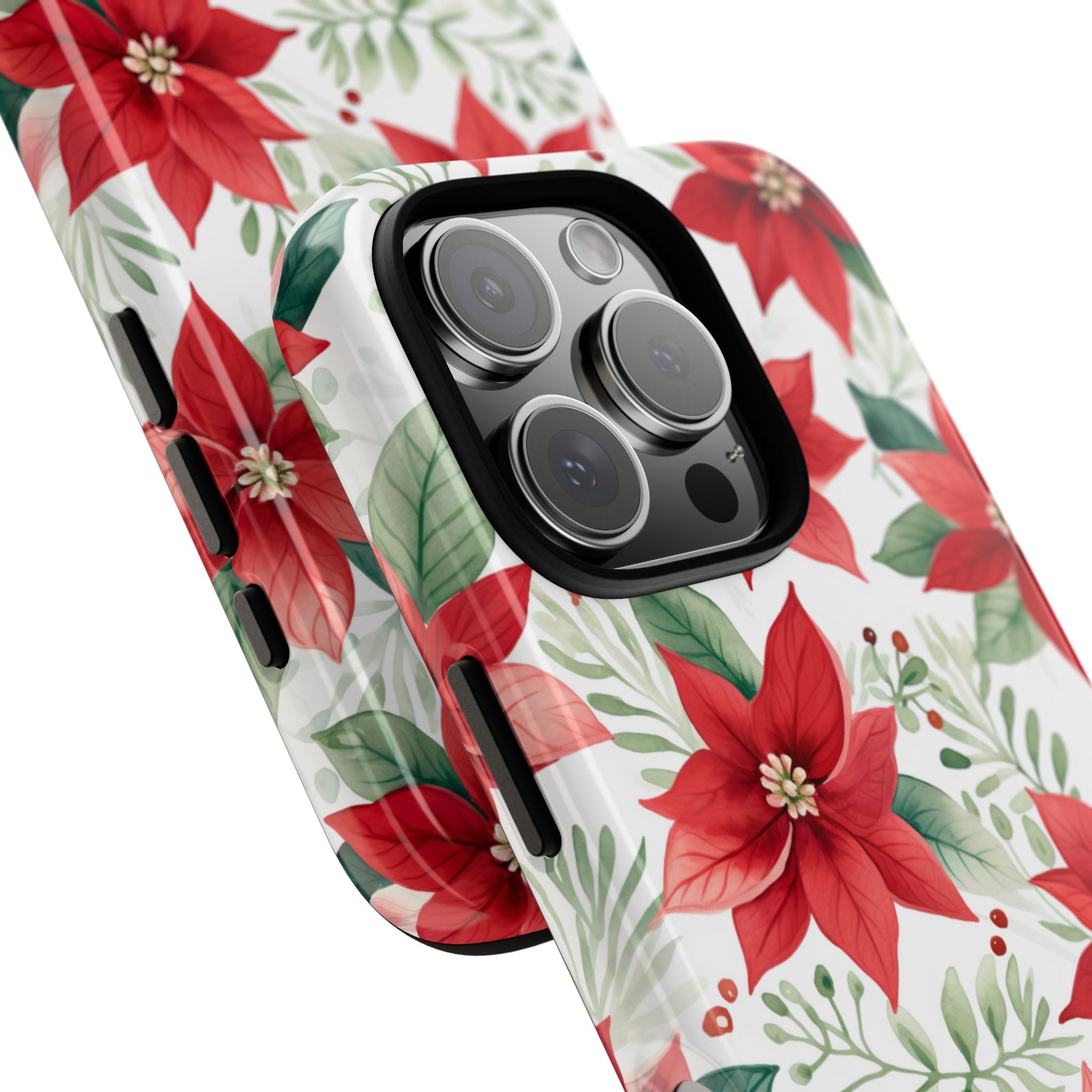 Poinsettias Bloom Bright - iPhone Case