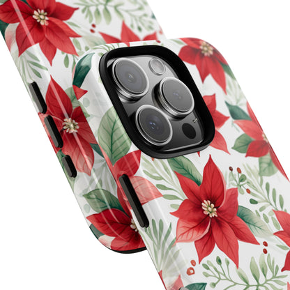 Poinsettias Bloom Bright - iPhone Case