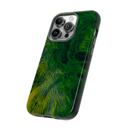 Dark Green Ink Art - Protective Phone Case