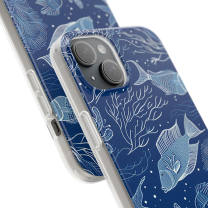 Navy Scale Reef iPhone 15 Plus Case - Soft