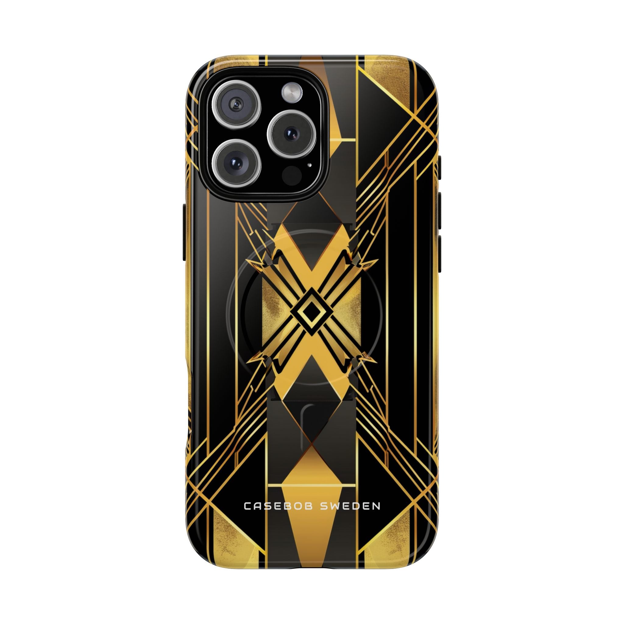 Golden Geometric Elegance iPhone 16 | Tough+ Phone Case