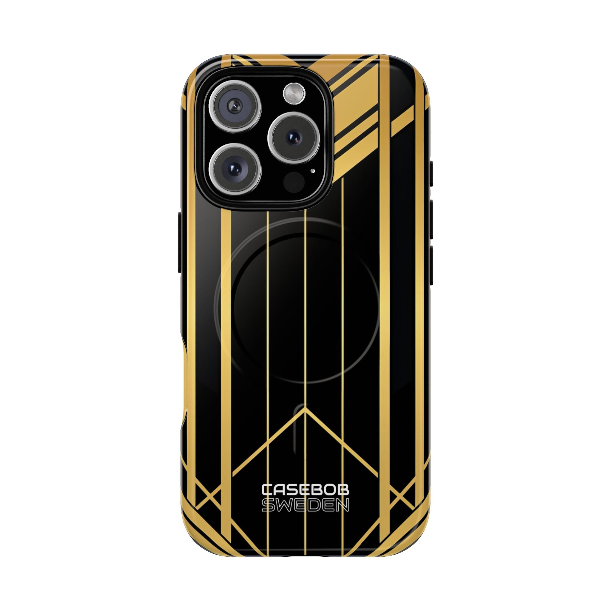 Golden Geometric Symphony iPhone 16 - Tough+