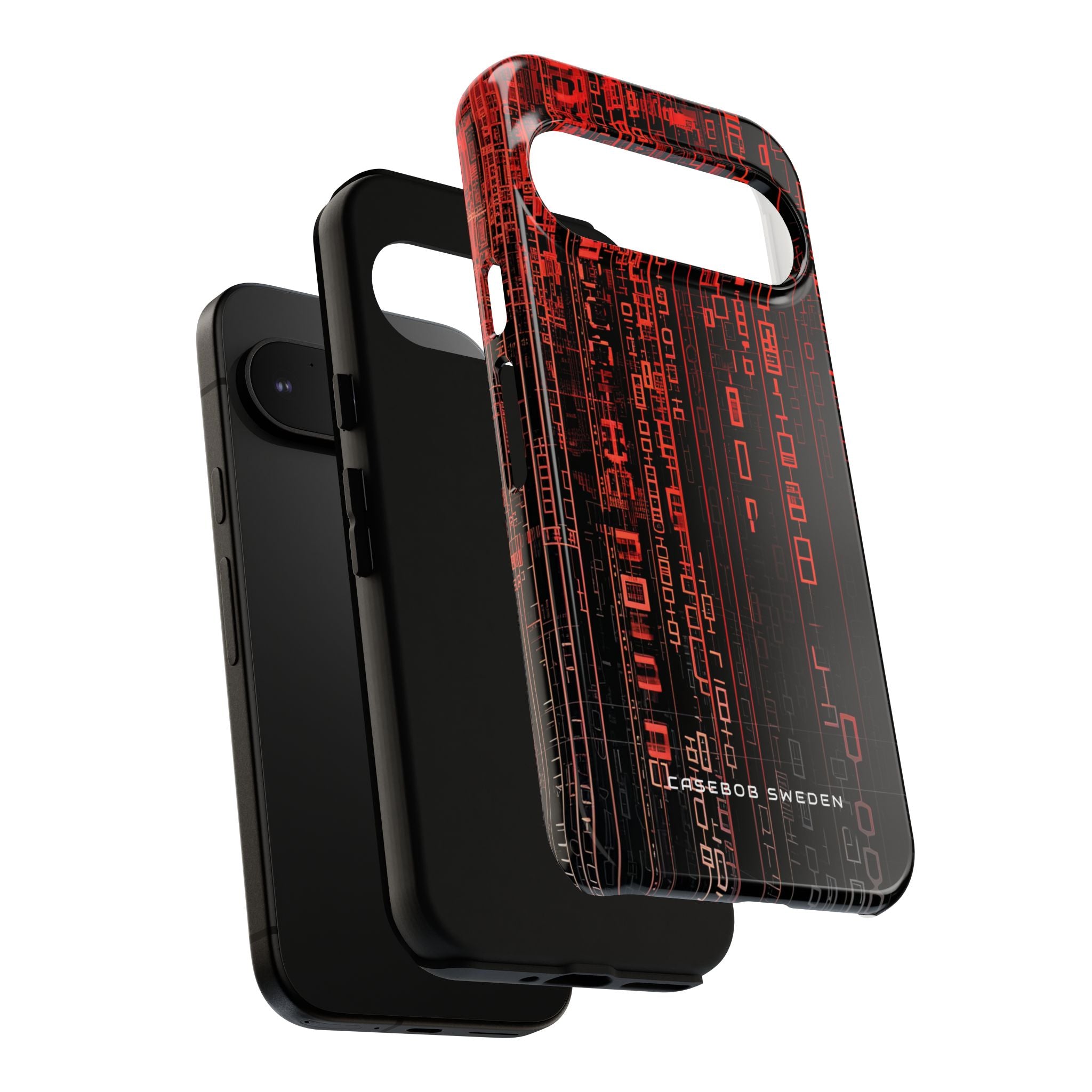 Red Gradient Matrix Contrast Google Pixel 9 - Tough Phone Case