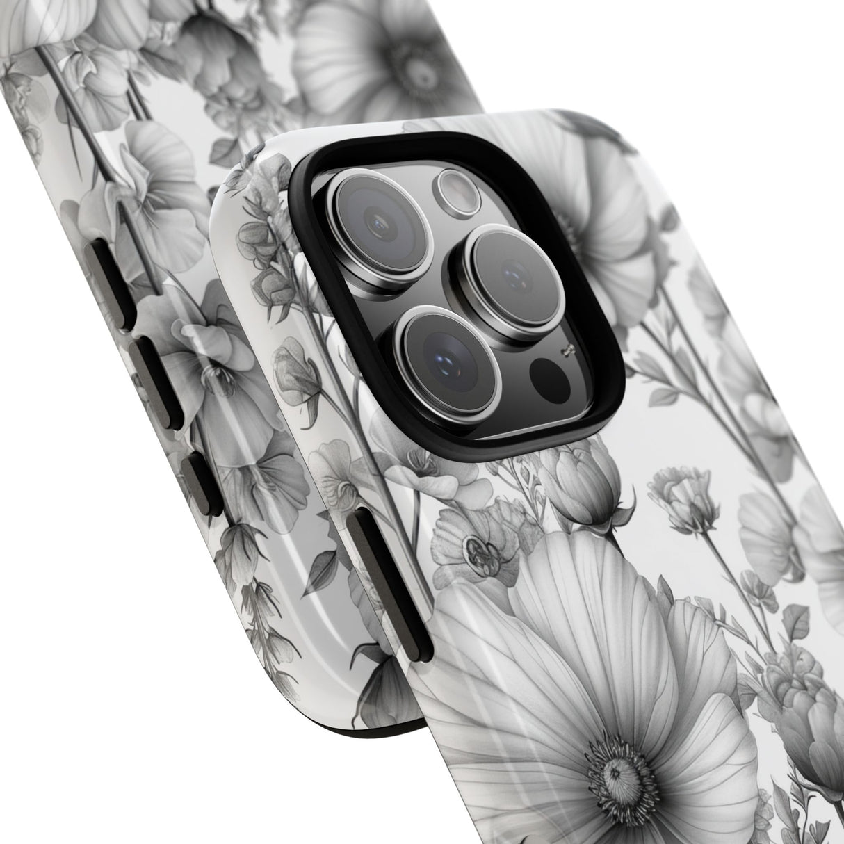 Grayscale Botanical Elegance - for iPhone 16