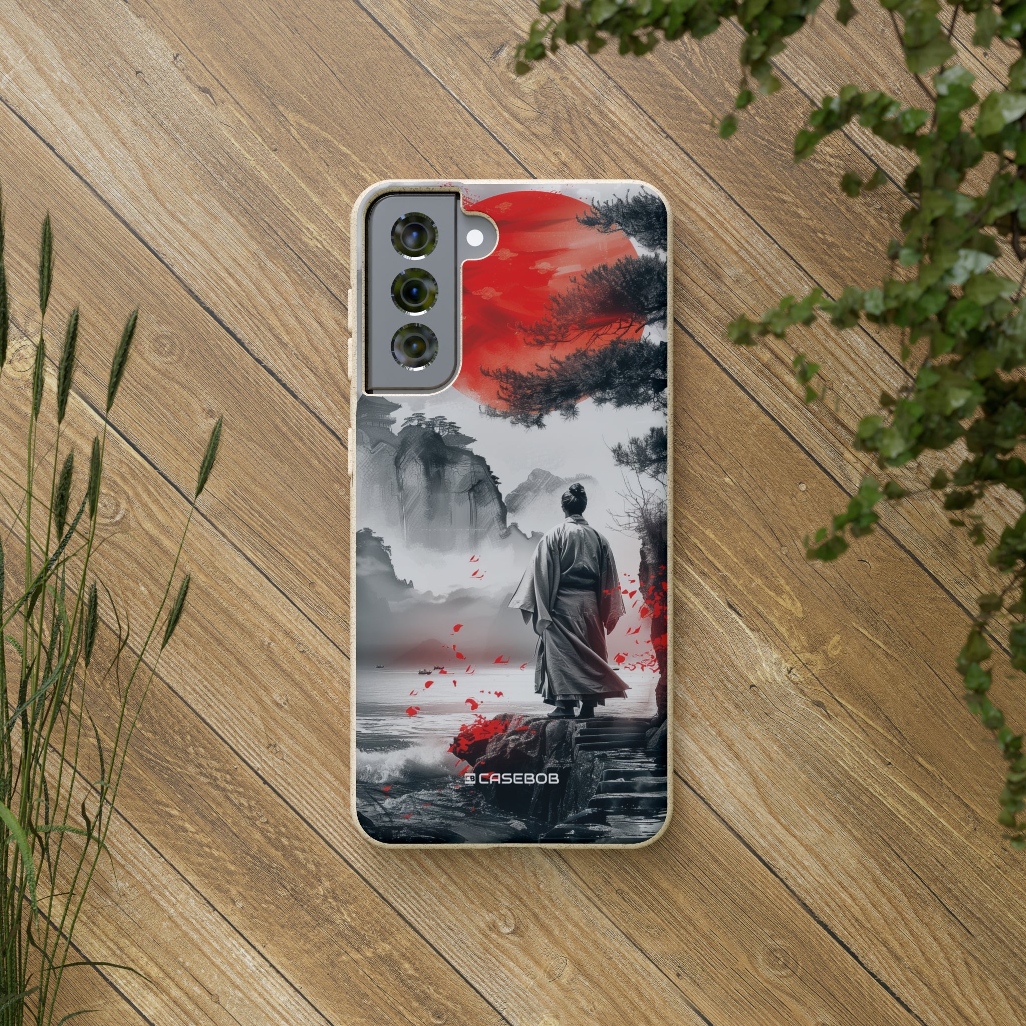 Serene Samurai Sunrise | Biodegradable Phone Case