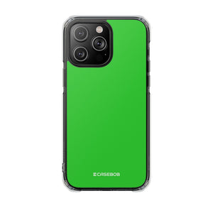 Lime Green | Phone Case for iPhone (Clear Impact Case - Magnetic)