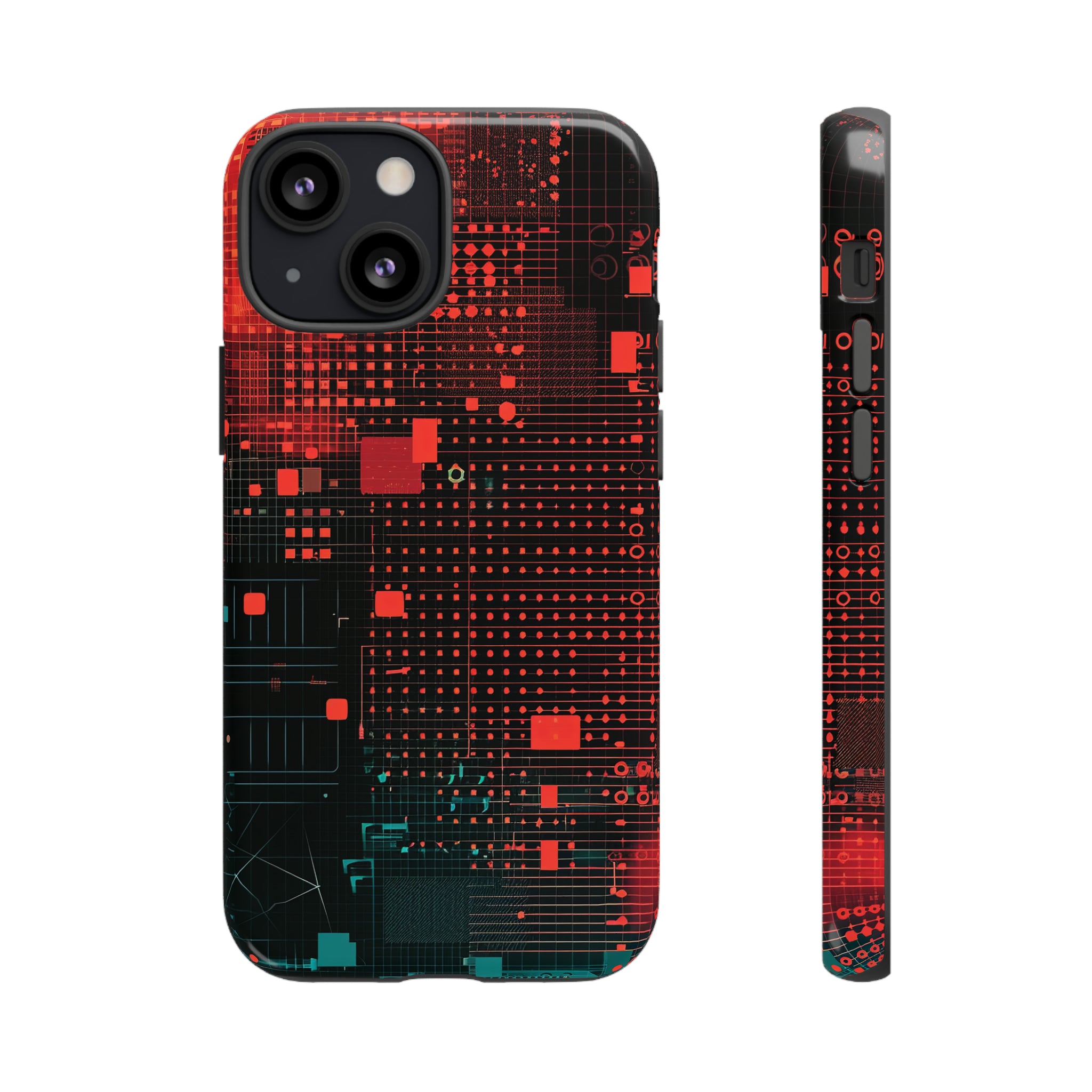 Secure Spectrum: Digital Gradient - Protective Phone Case